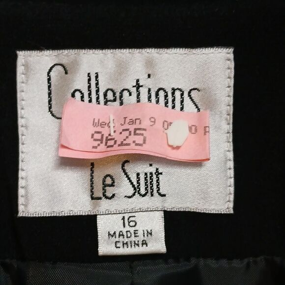 Collections for Le Suit black button down business casual blazer jacket Sz 16 - Picture 5 of 5